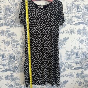 Floral Black and White Dress